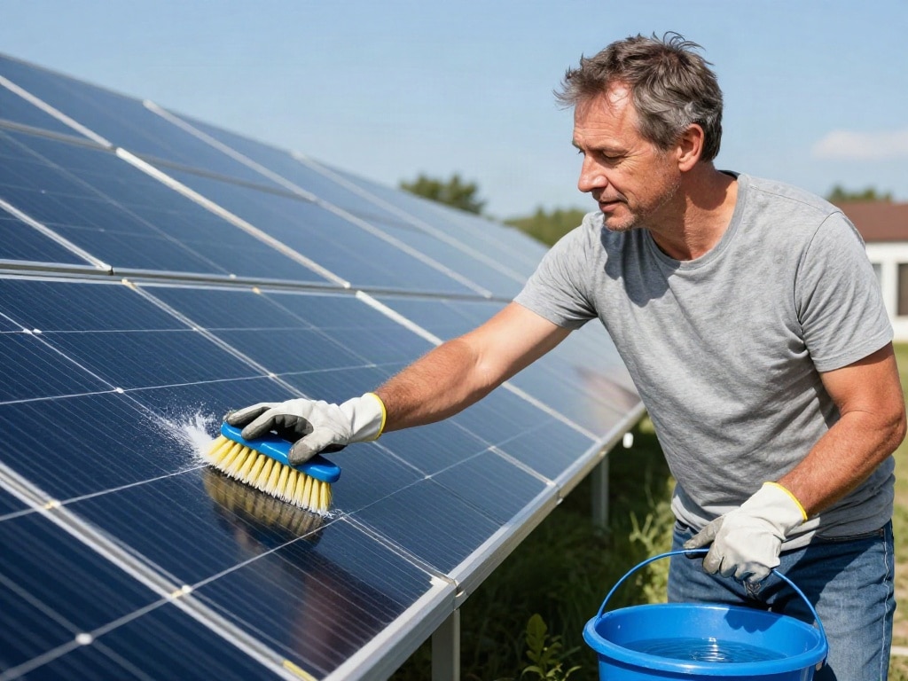 Solarmodule Kalk entfernen