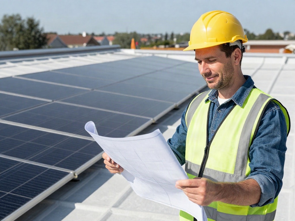 Photovoltaik Flachdach Befestigung