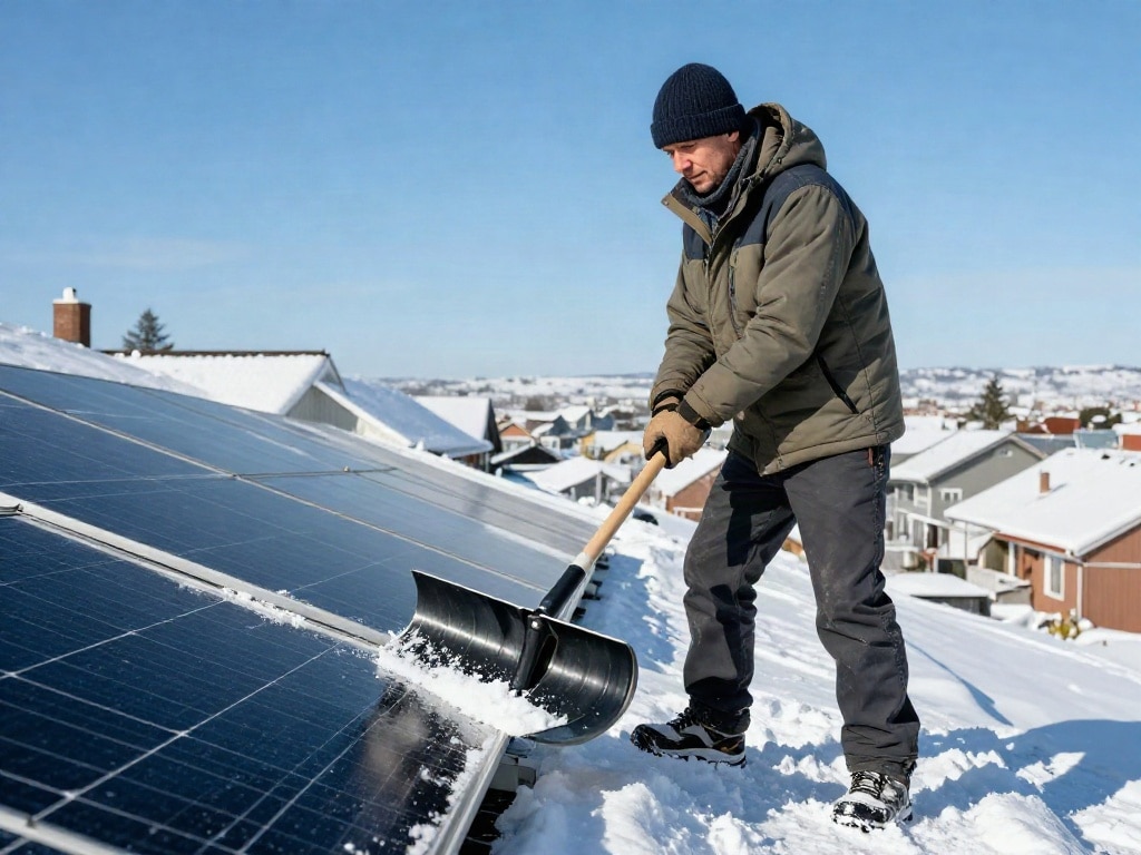 Photovoltaik Schnee entfernen